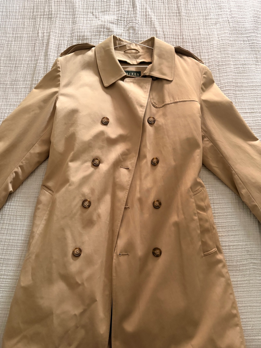 Men’s Ralph Lauren Tan Double-Breasted Trench Coat NWT